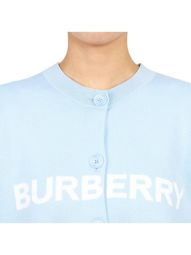 Women's Logo Cardigan Blue - BURBERRY - BALAAN 10