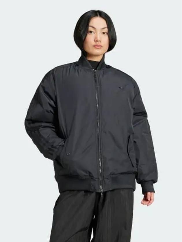 Oversized SST Bomber Jacket Women s Original Black IW8422 736657 - ADIDAS - BALAAN 1