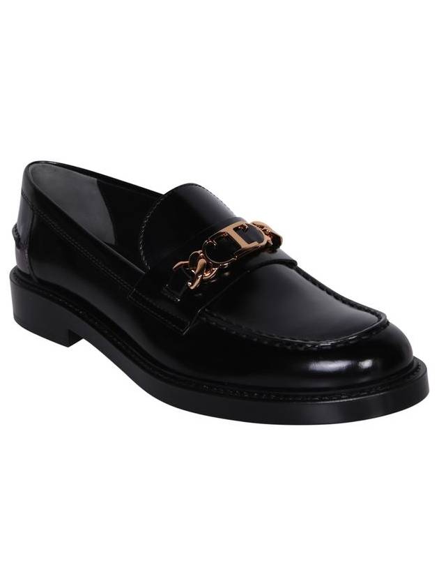 Horsebit Chain Leather Loafer Black - TOD'S - BALAAN 3