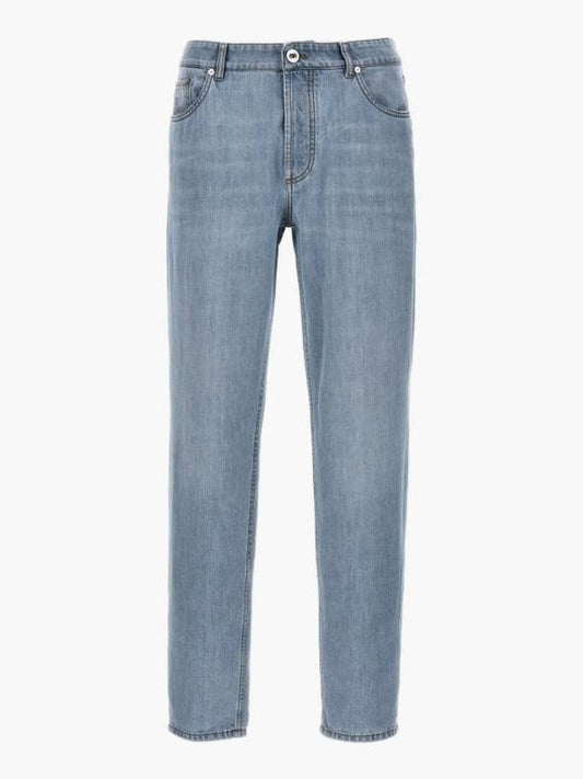 Traditional Fit Lightweight Denim Jeans Blue - BRUNELLO CUCINELLI - BALAAN 2