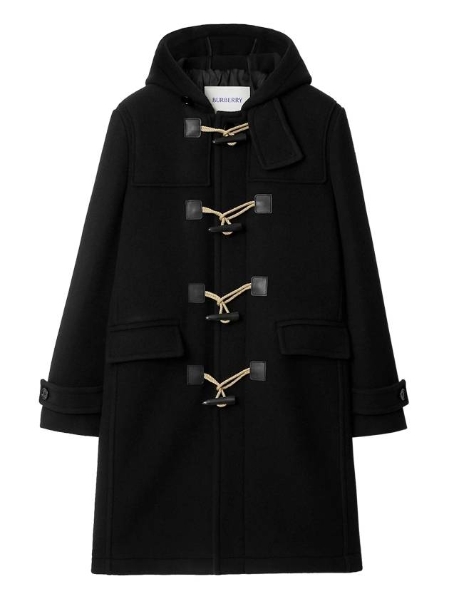 Wool Duffel Coat Black - BURBERRY - BALAAN 2