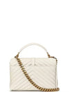 College Medium in Quilted Leather Shoulder Bag Blanc Vintage - SAINT LAURENT - BALAAN 4