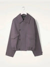 Water Repellent Coated Cotton Boxy Blouson Jacket Deep Mauve - LEMAIRE - BALAAN 2