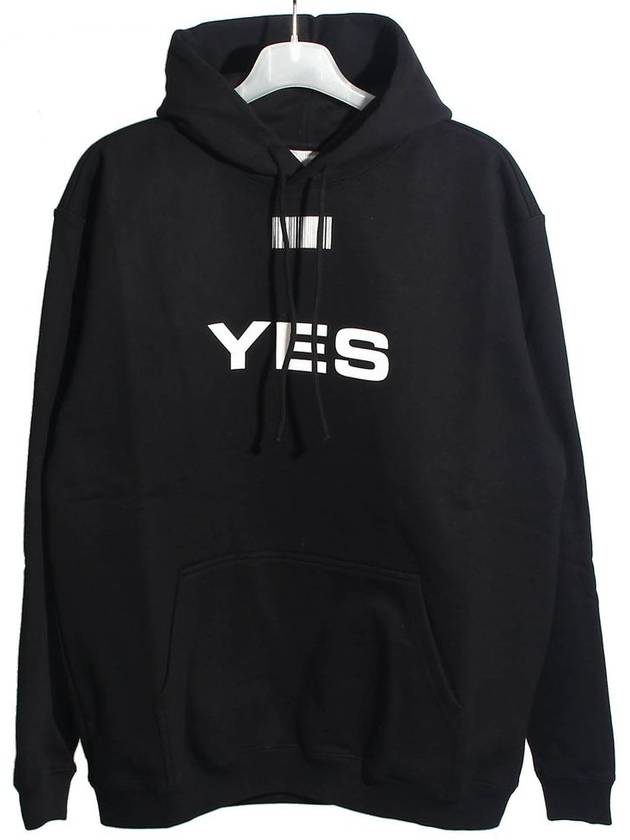 Yes No Barcode Print Hoodie Black - VETEMENTS - BALAAN 3