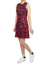 Jasmin Print Short Dress Bridge Swirl Red - J.LINDEBERG - BALAAN 7