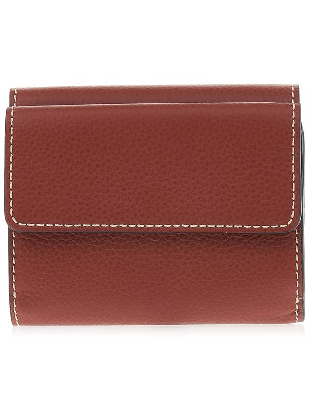 Darryl Flap Tri-Fold Small Bicycle Wallet Sepia Brown - CHLOE - BALAAN.