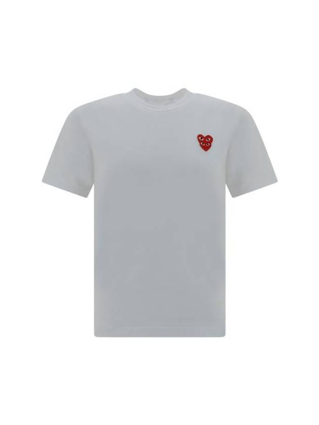 Red Heart Waffen Short Sleeve T-Shirt White - COMME DES GARCONS - BALAAN 2