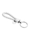 Intrecciato Leather Key Holder White - BOTTEGA VENETA - BALAAN 4