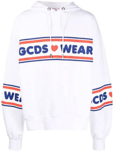 logo print striped hoodie CC94M02150501 - GCDS - BALAAN 1