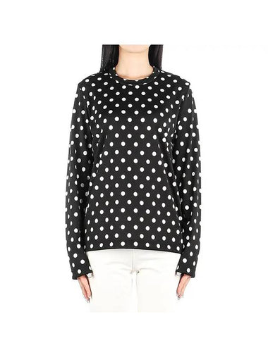 Polka Dot Long Sleeve T-Shirt Black - COMME DES GARCONS - BALAAN 1