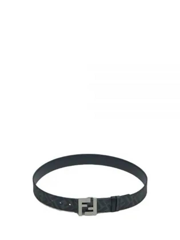 Square FF Buckle Reversible Leather Belt Black - FENDI - BALAAN 2