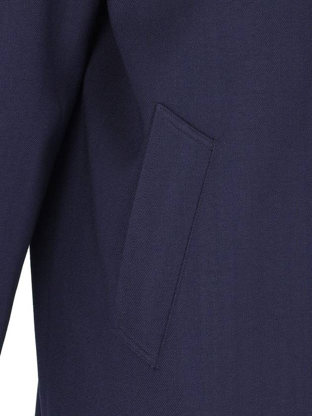 Wool Viscose Single Coat Navy - MAISON MARGIELA - BALAAN 4