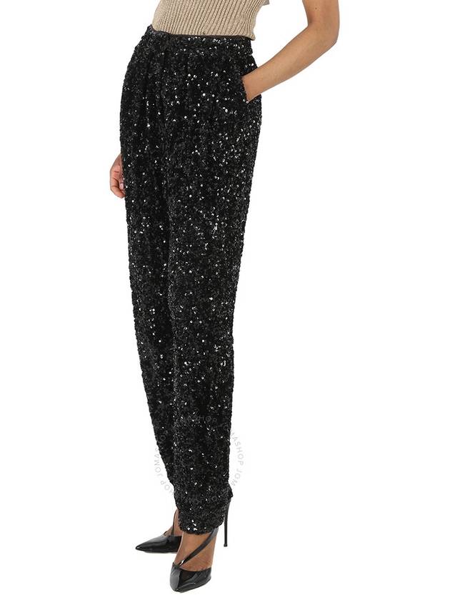 Rotate Ladies Black Sequin High-Waisted Trousers, Brand Size 36 (US Size 2) - ROTATE - BALAAN 2