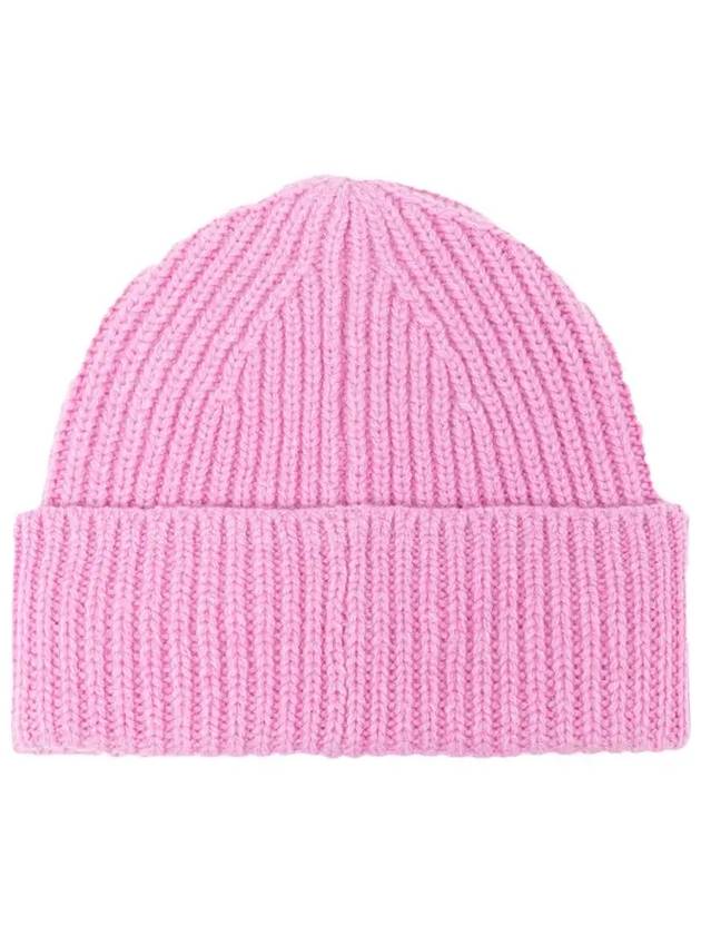 Kids Face Patch Wool Beanie Bubble Pink D40006 BP5 - ACNE STUDIOS - BALAAN 3