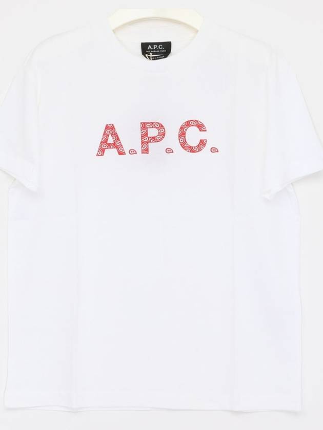 Logo Cotton Short Sleeve T-shirt White - A.P.C. - BALAAN 3