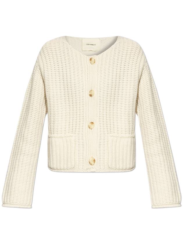 Lisa Yang Cashmere Cardigan Suzie, Women's, Cream - LISA YANG - BALAAN 1