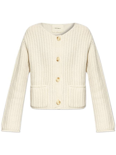 Lisa Yang Cashmere Cardigan Suzie, Women's, Cream - LISA YANG - BALAAN 1