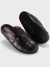 Leather Mules Slippers Black - BUTTERO - BALAAN 3