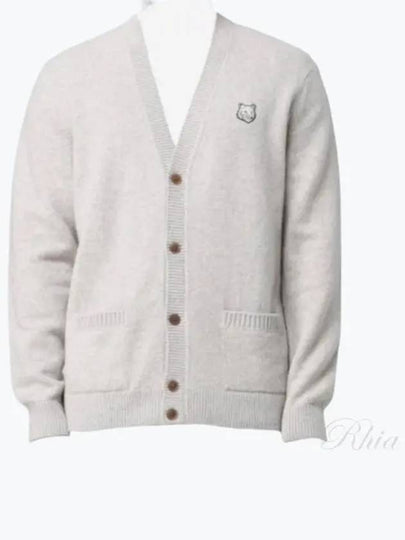 Fox Head Cardigan Light Grey - MAISON KITSUNE - BALAAN 2