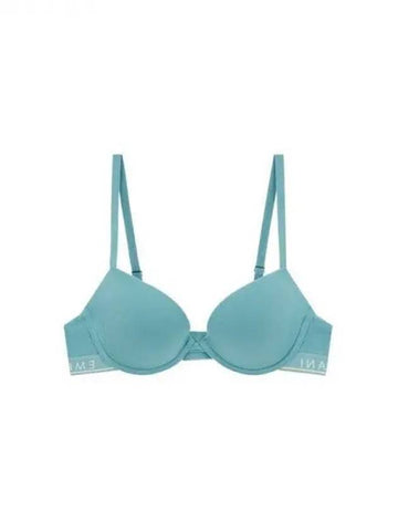 UNDERWEAR Women's Logo Band Stretch Cotton PushUp Bra Green 271550 - EMPORIO ARMANI - BALAAN 1