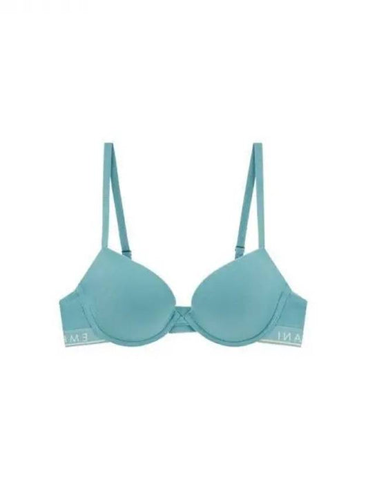 UNDERWEAR Women s Logo Band Stretch Cotton Push Up Bra Green 271824 - EMPORIO ARMANI - BALAAN 1