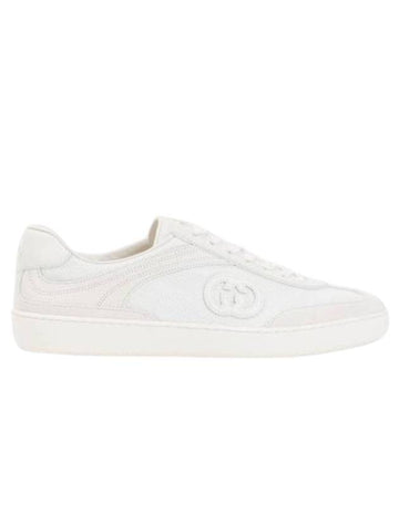 Interlocking G Suede Low-Top Sneakers White - GUCCI - BALAAN 1