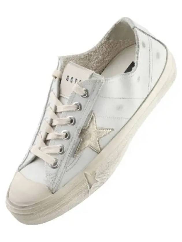 V Star Sneakers Gold Metallic Leather - GOLDEN GOOSE - BALAAN 1