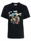 Women's The Simpsons Printing Small Fit Short Sleeve T-Shirt Black - BALENCIAGA - BALAAN 2