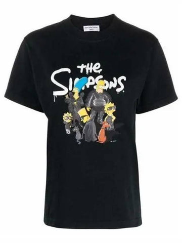 670943 The Simpsons collaboration logo short sleeve t-shirt 670943 TL 1008041 - BALENCIAGA - BALAAN 1