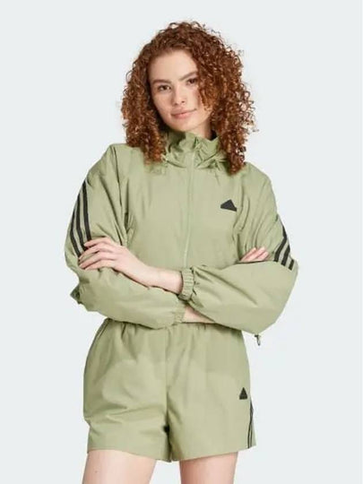 Future Icons 3 Stripes Woven Windbreaker Khaki - ADIDAS - BALAAN 2