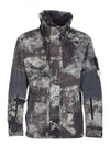 Dissolving Grid Camo Econyl Regenerated Nylon Hooded Jacket Grey - STONE ISLAND - BALAAN 2