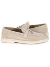 Summer Charms Walk Suede Loafers Beige - LORO PIANA - BALAAN.