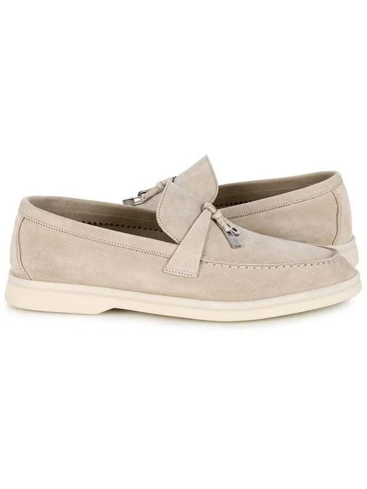 Summer Charms Walk Suede Loafers Beige - LORO PIANA - BALAAN 2