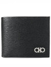 Gancini Half Wallet Black - SALVATORE FERRAGAMO - BALAAN 2