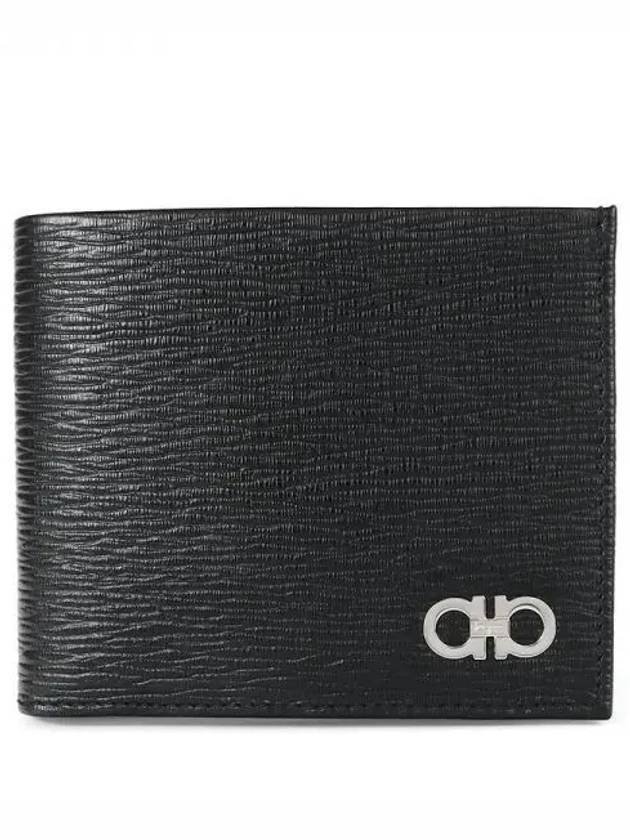 Gancini Half Wallet Black - SALVATORE FERRAGAMO - BALAAN 2