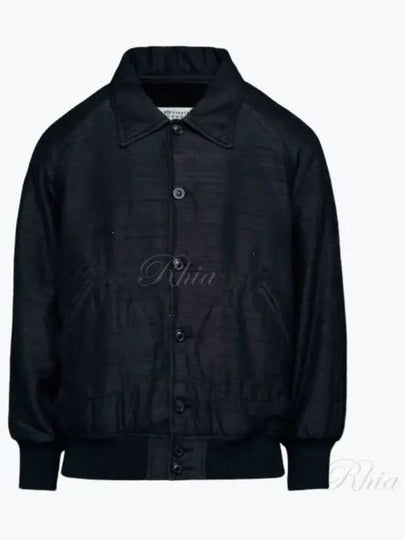 Men's Dupion Silk Bomber Jacket Black - MAISON MARGIELA - BALAAN 2