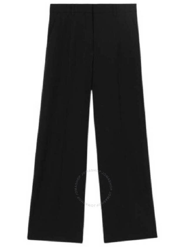 Burberry Ladies Black Jaylie Asian Fit Wool Wide Leg Pants With Slits, Brand Size 2 (US Size 0) - BURBERRY - BALAAN 1