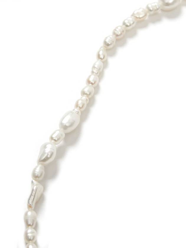 Raw Vintage Pearl Necklace White - S SY - BALAAN 4