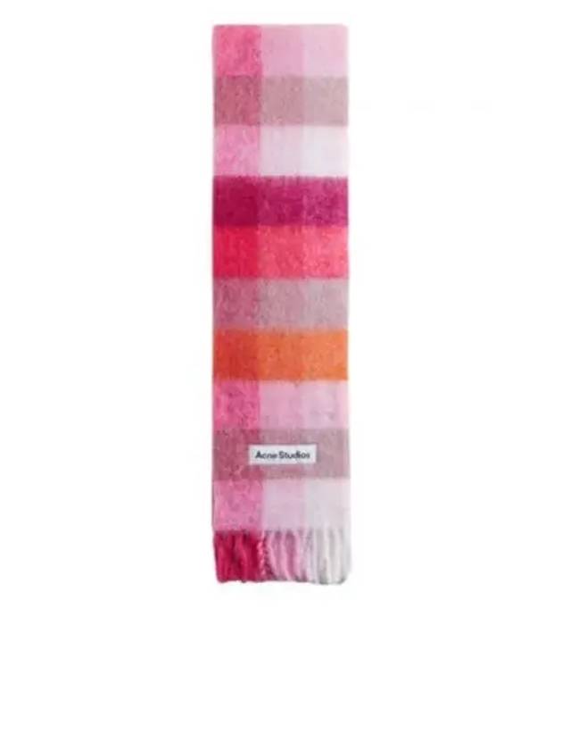 Check Mohair Muffler Pink - ACNE STUDIOS - BALAAN 2