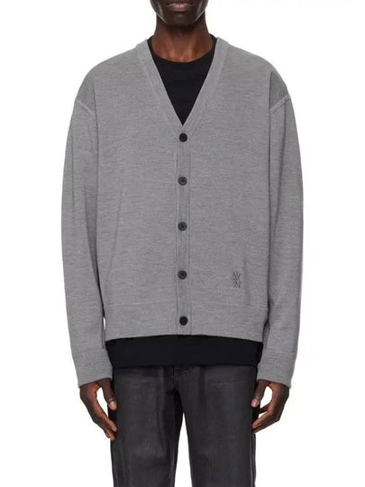 Men's Wool Cardigan Gray W241KN03506G - WOOYOUNGMI - BALAAN 2