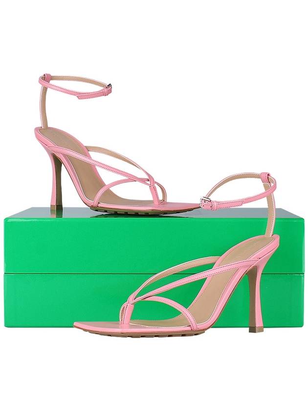 Stretch Leather Sandal Heels Pink - BOTTEGA VENETA - 11