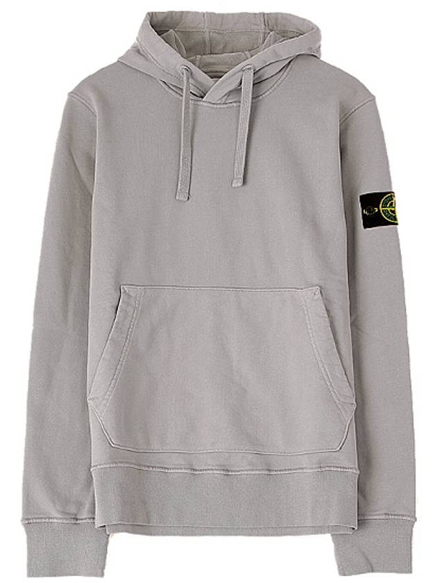 Wappen Patch Garment Dyed Hoodie Light Grey - STONE ISLAND - BALAAN 2