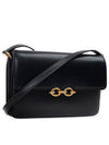 Le Maillon Smooth Leather Satchel Shoulder Bag Black - SAINT LAURENT - BALAAN 3