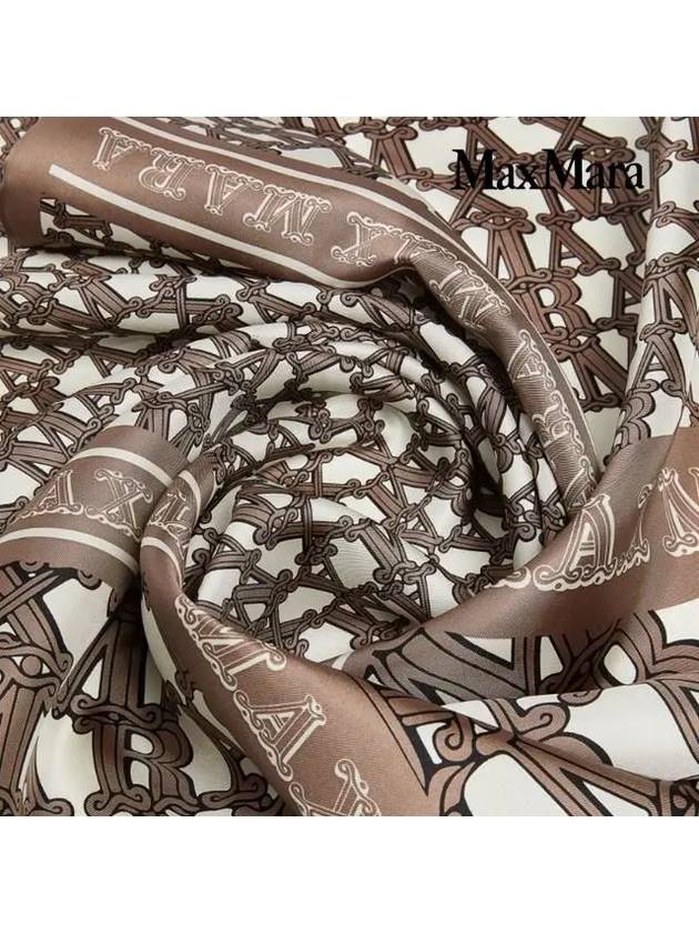 logo print scarf brown - MAX MARA - BALAAN 5