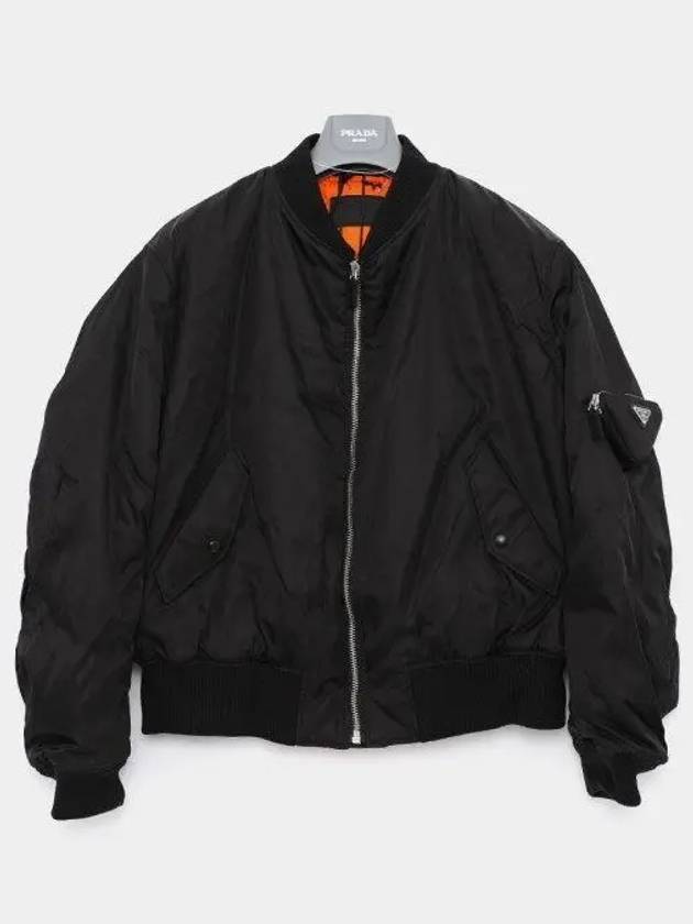 Re-Nylon Bomber Jacket Black - PRADA - BALAAN 2