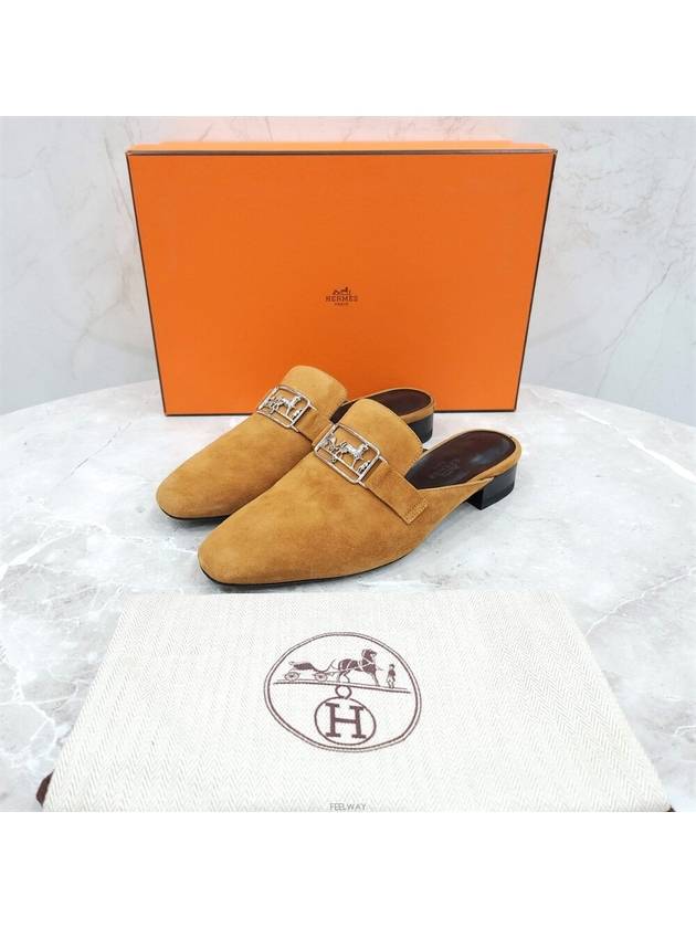 Lux You 35 5 Vincennes suede mule - HERMES - BALAAN 6