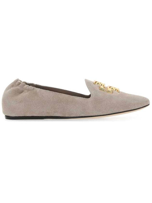 Suede Loafer Cappuccino - TORY BURCH - BALAAN.