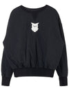 Bird Patch Cotton Sweatshirt Black - MAISON MARGIELA - BALAAN 11