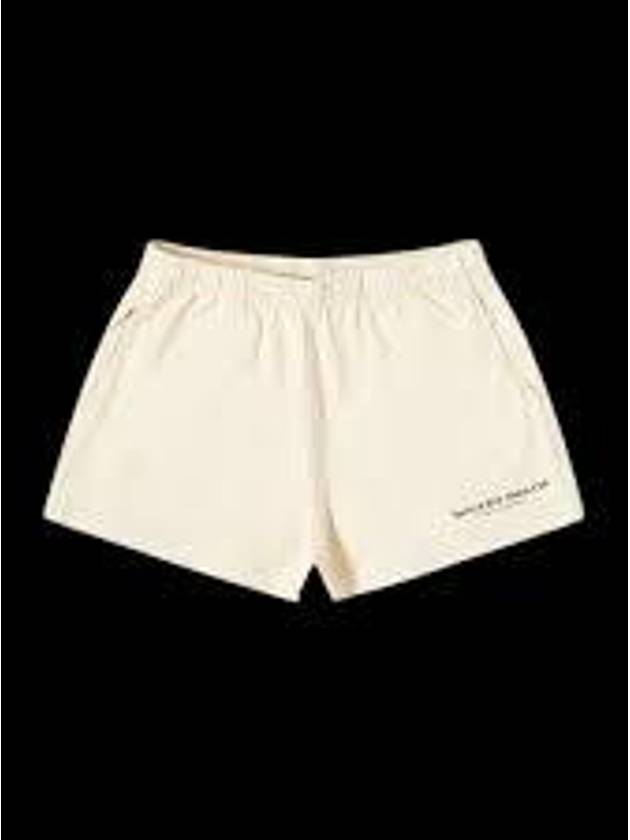 Women's Logo Print Shorts Cream - SPORTY & RICH - BALAAN 2