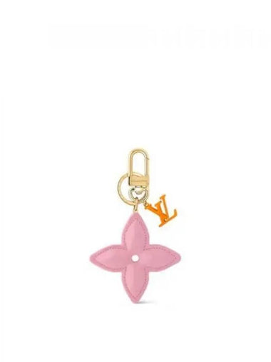 LV Pop Flower Bag Charm Key Holder Gold Pink - LOUIS VUITTON - BALAAN 1